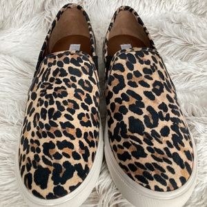 Womens Steve Madden Leopard Slip On Shoes Size 8.5